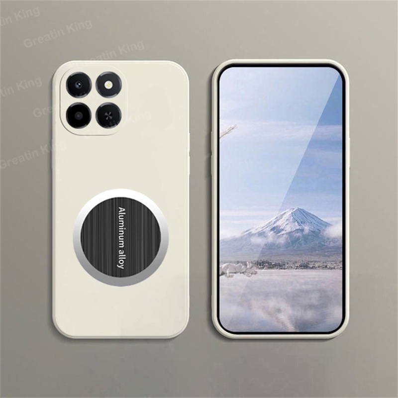 For Honor X6C NIC-LX1 NIC-LX2 NIC-LX3 X6 4G 5G X6s X6B Plus X7b X8b Phone Case Cover With Magnetic Metal Adhesive Sticker: Plastic / black