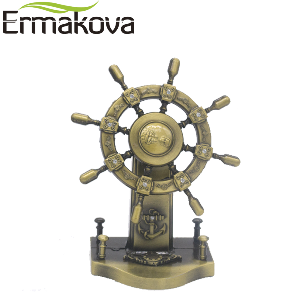 ERMAKOVA estatuilla de arquitectura de Metal, estatua de recuerdo de edificio de monumentos de fama mundial, decoración de escritorio para el hogar y la Oficina, de Navidad