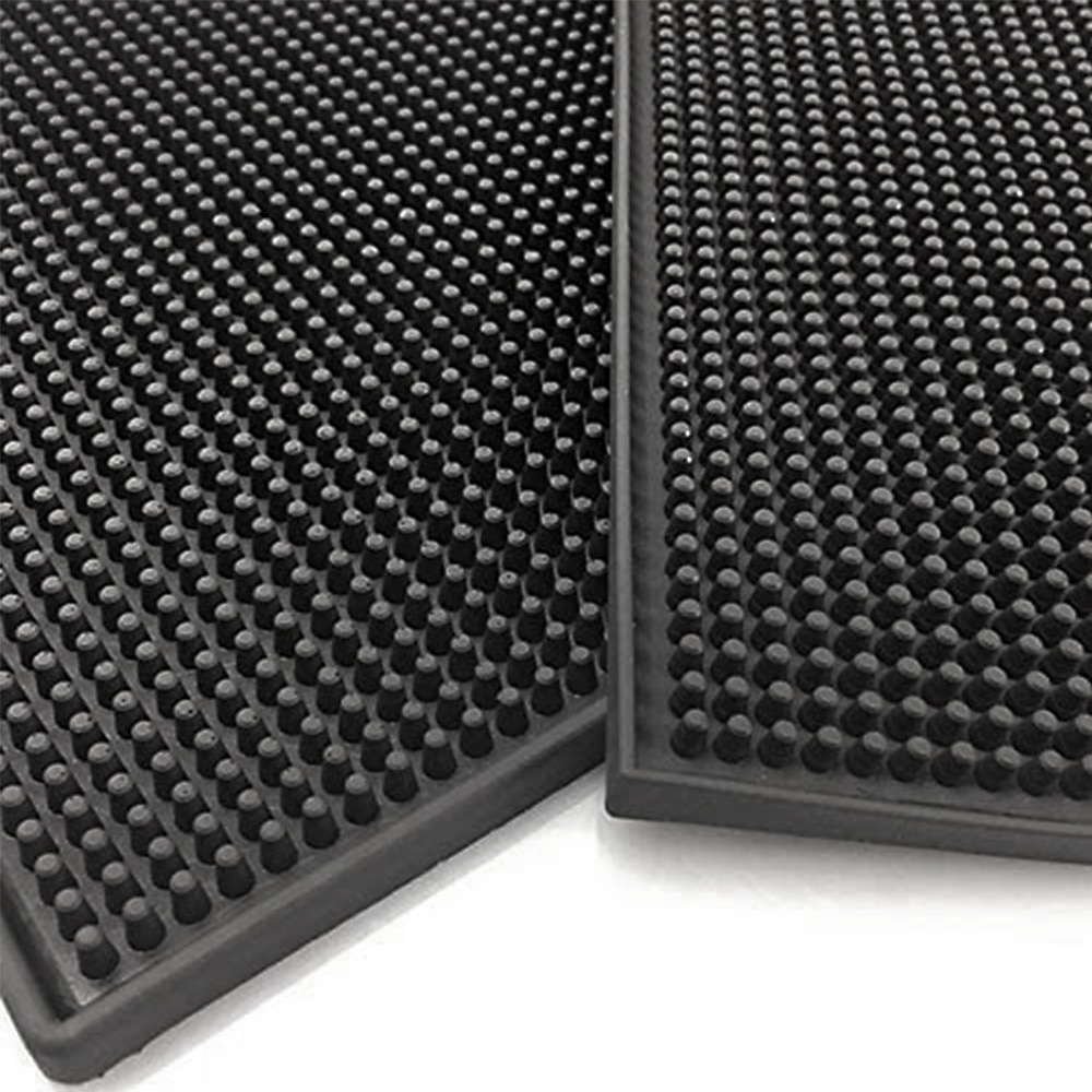 1 stuk antislip rubberen barmat pvc onderzetter zwarte keuken placemat rechthoek waterdicht bier whisky bar accessoires