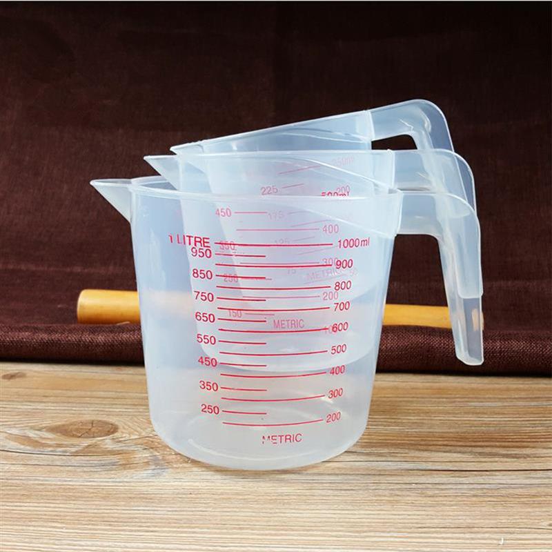 Taza medidora de cocina, recipiente de líquidos portátil, tazas para medir líquidos, vaso volumétrico para cocina, laboratorio, escuela 1 unidad