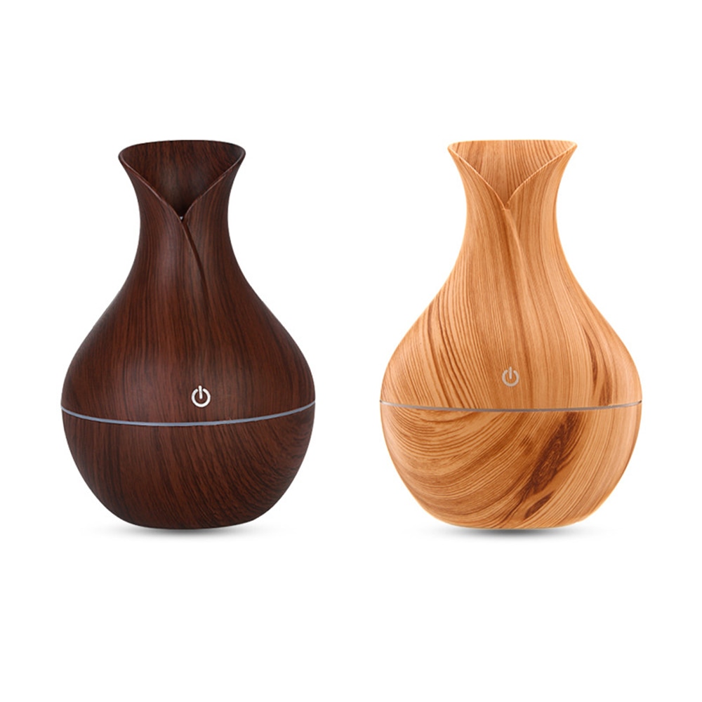 Difusor de aceites esenciales con diseño de madera y usb, humidificador ultrasónico para el hogar, difusor de aroma, generador de niebla para aromaterapia con luz.