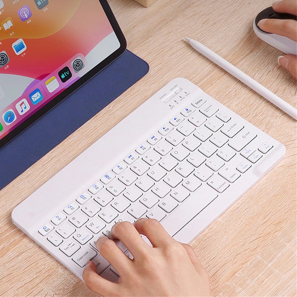 Ultradunne draagbare draadloze Bluetooth Universele Bluetooth-compatibele toetsenborddemper voor Android IOS Ipad Office Library School