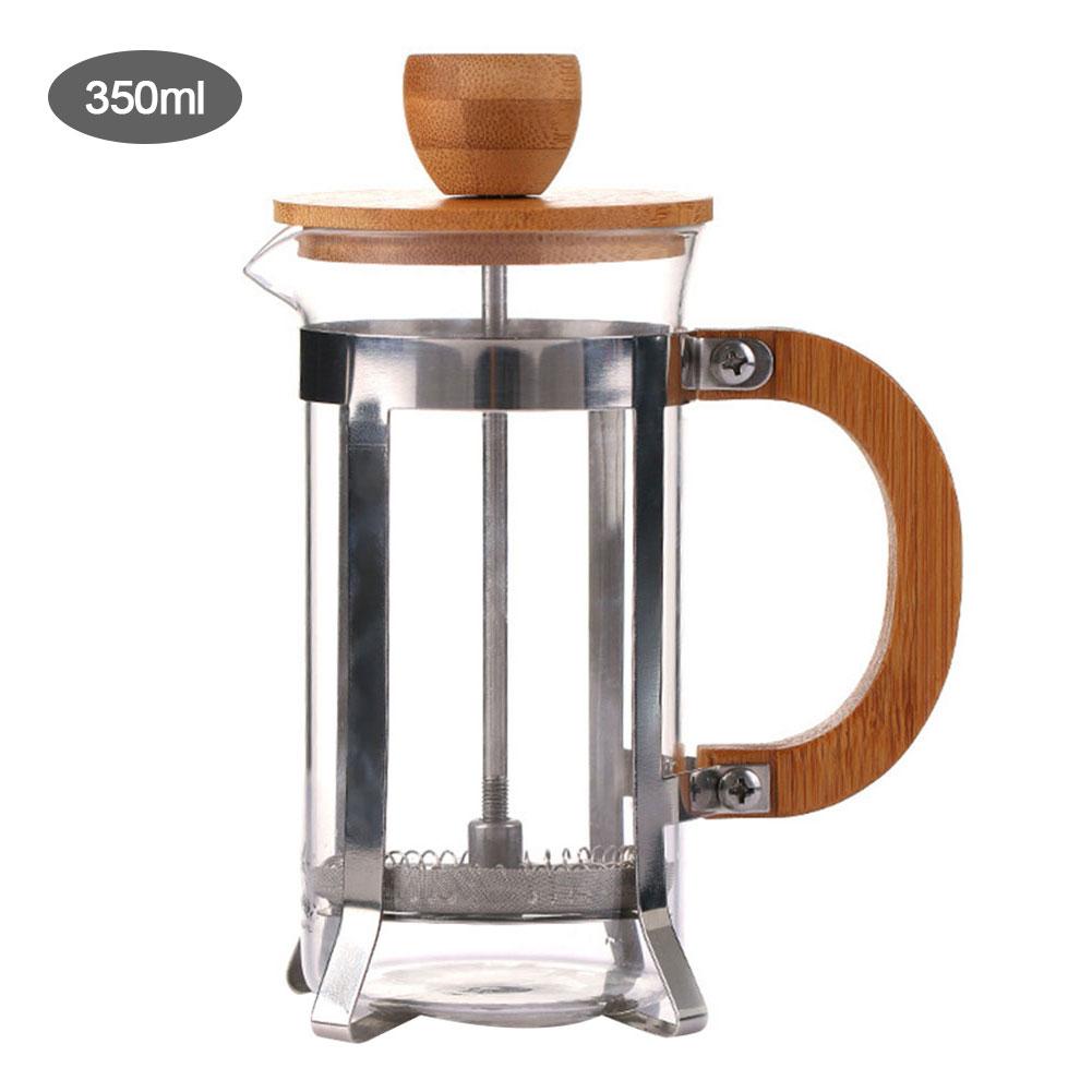 Rustfritt stål fransk press kaffestempel tekoker cafetiere house perkolator filterpresse 350/600/800ml kaffekjeler: 350ml