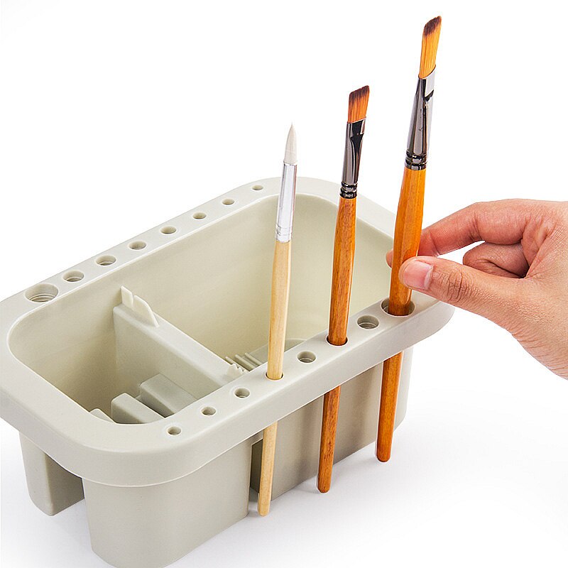 Borstel Wassen Emmer 3 In 1 Pen Vat Borstel Olieverfschilderij Borstel Emmer Aquarel Tool Art Palet Borstel Houder Art supply