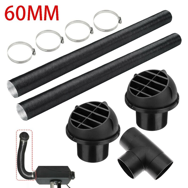 60mm Auto Auto Heizung Rohr Kanal T Stück Warme Luft Auslauf entlüften Schlauch Clips einstellen für Standheizung Webasto eberspacher