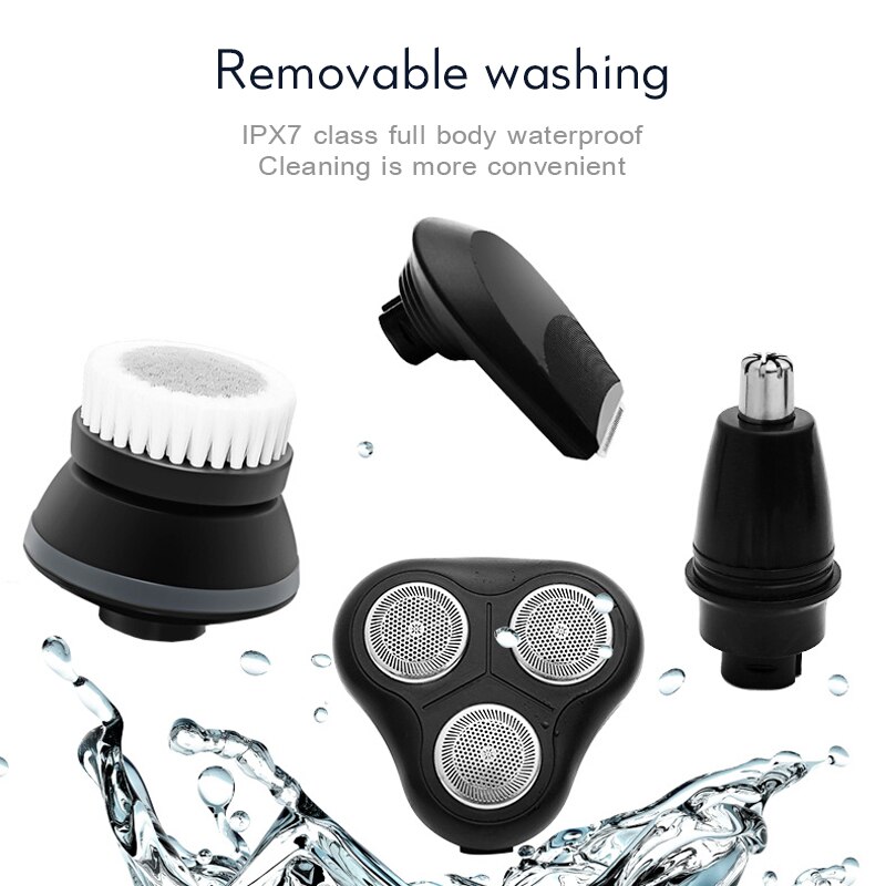 Rasoir électrique hommes rasage rasoirs 4 en 1 tondeuse à barbe nez oreille cheveux finition Machine étanche coiffeur outil