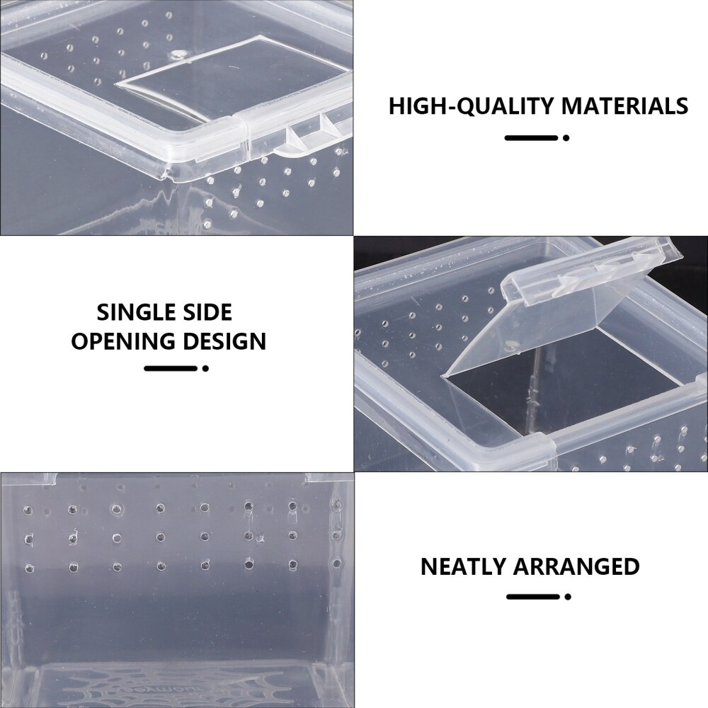 10pcs Practical Insect Feeding Box Reptile Breeding Box Convenient Creeper House