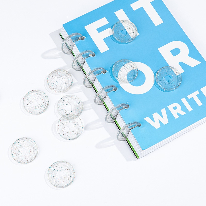 12 Pcs Notebook Paddestoel Gat Knop 360 Graden Flip Liefde Knop Plan Gesp Disc 35 Mm Kleurrijke Hart Plastic Schijf diy Bindmiddel