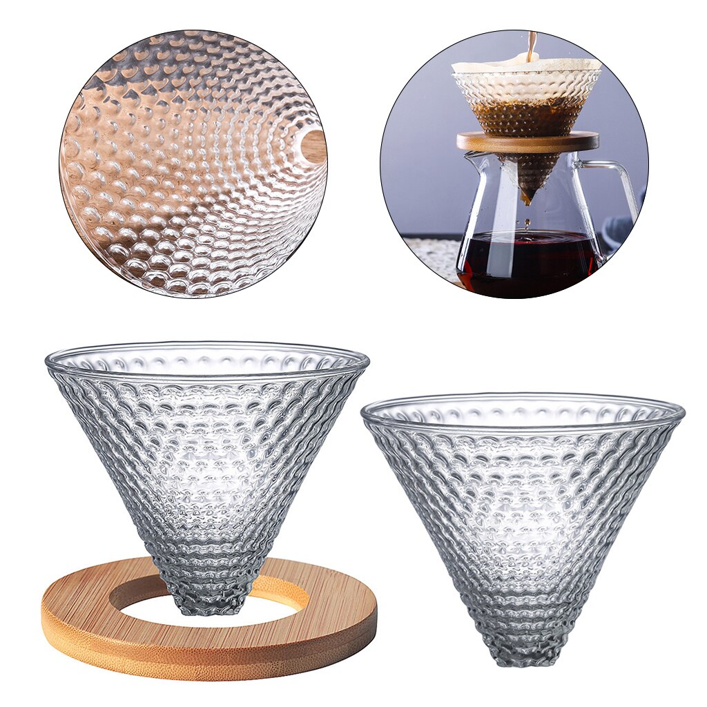 Pour Over Coffee Dripper Slow Drip Coffee Filter Cone Single Cup Coffee Maker 1-2 Cup Paper Cone Filters