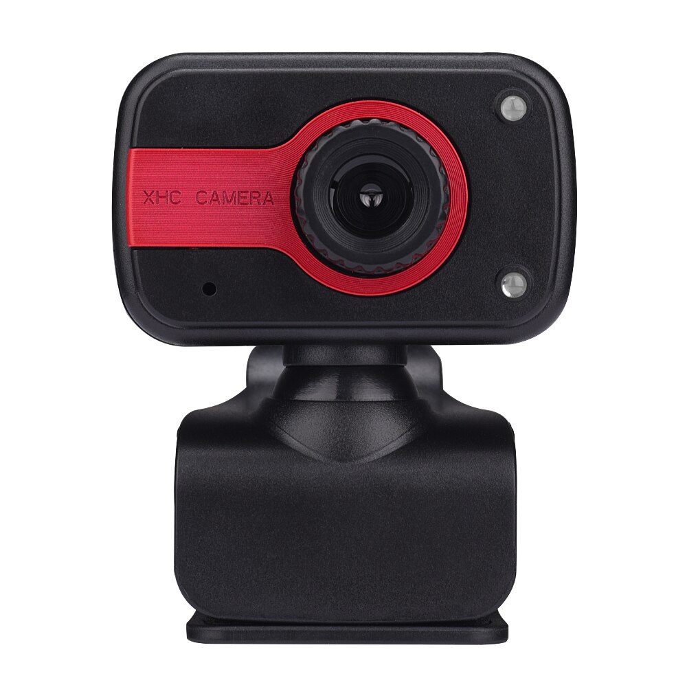 Digitale usb 50m megapixel webcam, stijlvolle draaibare camera, hd webcam met microfoon, microfoonclip voor pc, laptop, notebookcomputer: Rood