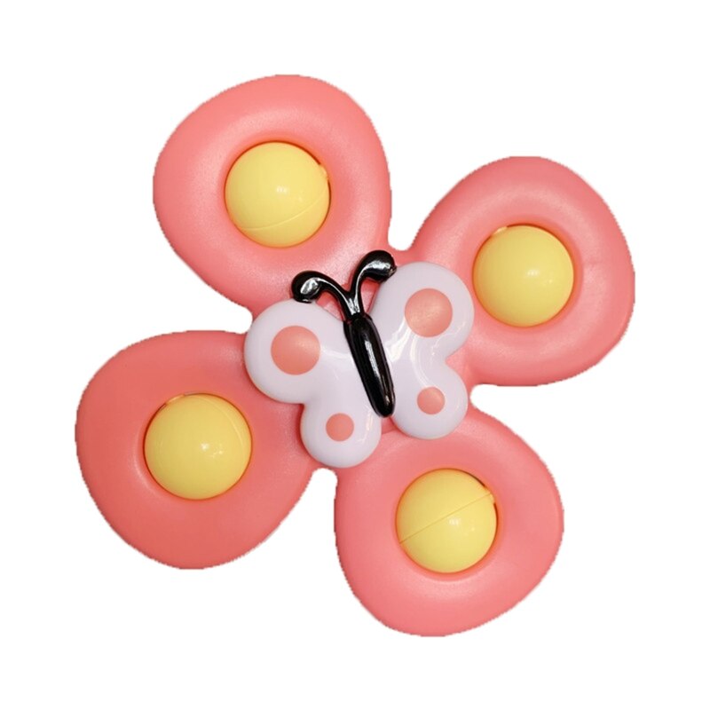 Baby Big Cartoon Insect Flower Spinner Fidget Spinner Top With Sucker 54DF