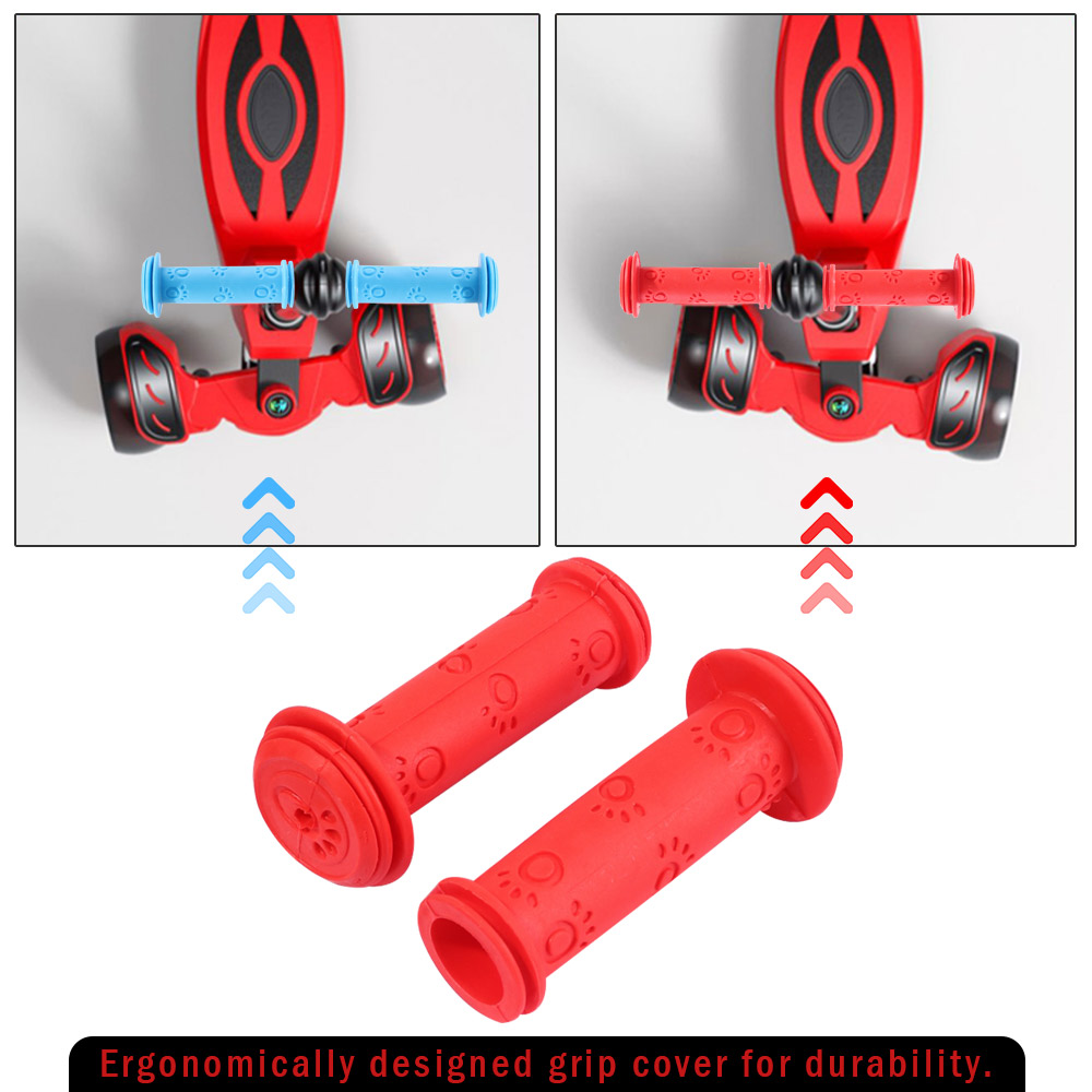 Rubber Grip Handle Bike Handlebar Grips Cover Anti-skid Bicycle Tricycle Skateboard Scooter For Child Kids Universal Scooter