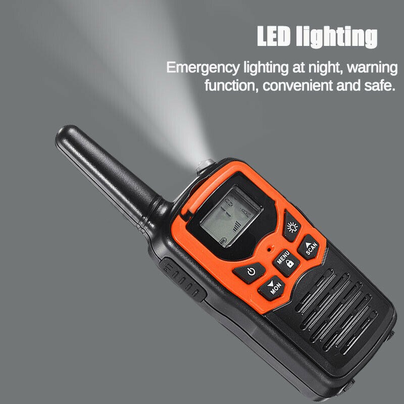 2pcs Walkie Talkie Handheld Radio 22 Channels Set 10 Km Uhf 400-470 Mhz Dual Band Mini Radio Communication Transceiver For Camp