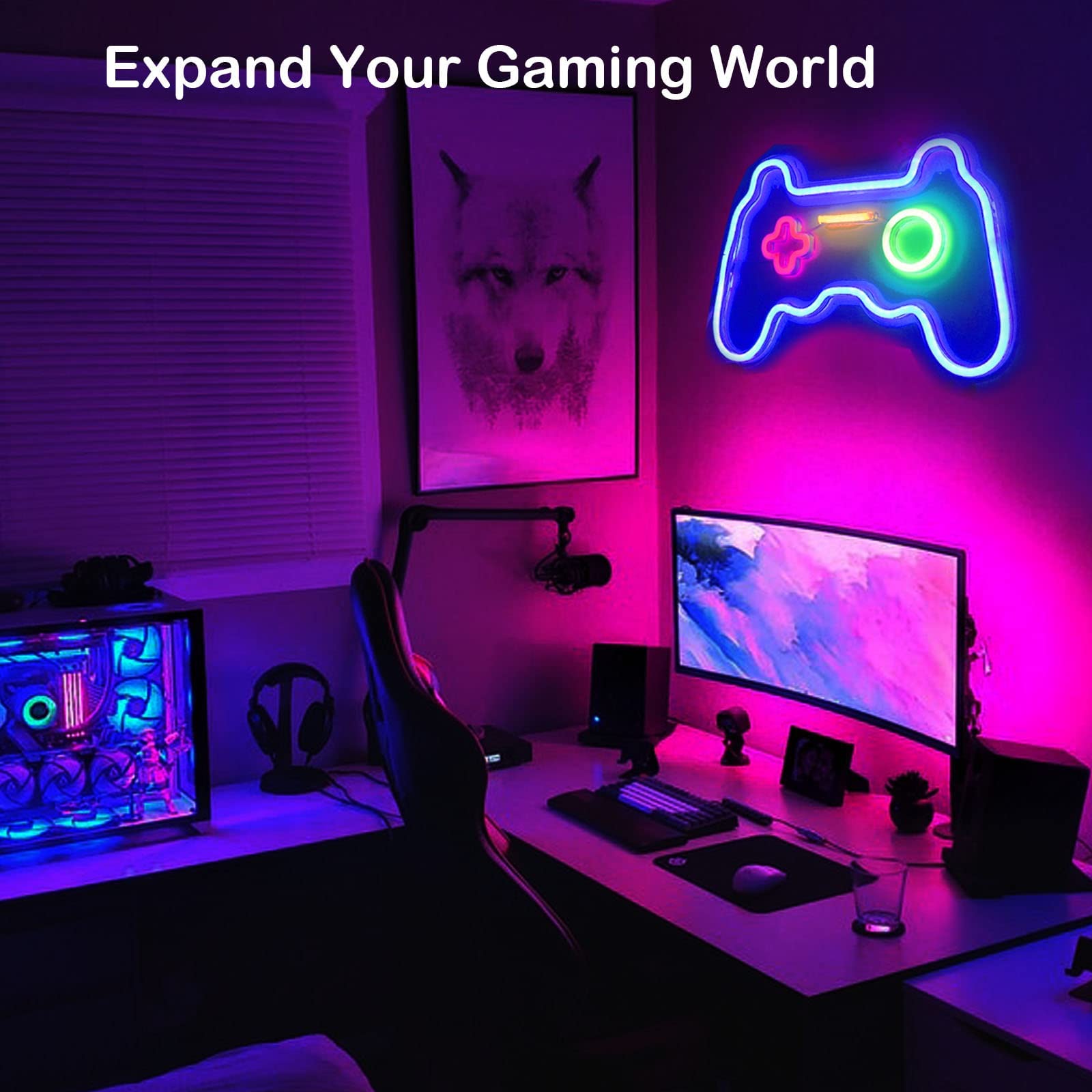 NEUE Neon- Zeichen Gamepad Neon- Licht Playstation Lampe Zauberstab Raum Dekoration Ästhetischen freundlicher Acryl Bord LED Nacht Rohr