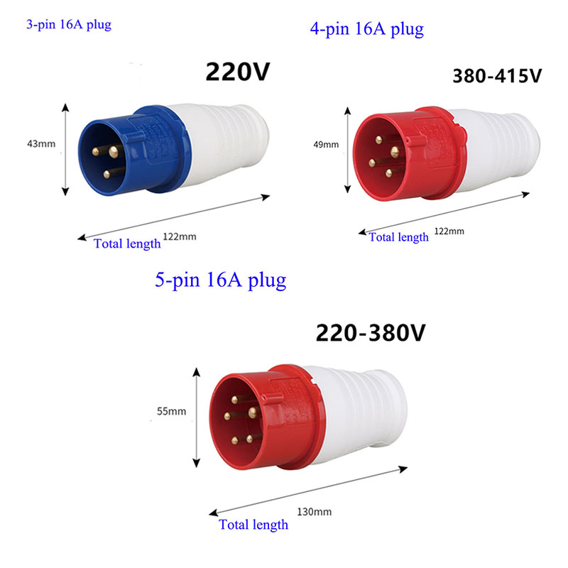 16A Lndustrial Plug Waterproof Explosion-proof Aviation Plug Docking Socket Connector Three-phase Electric 3-core 4-core 5-hole
