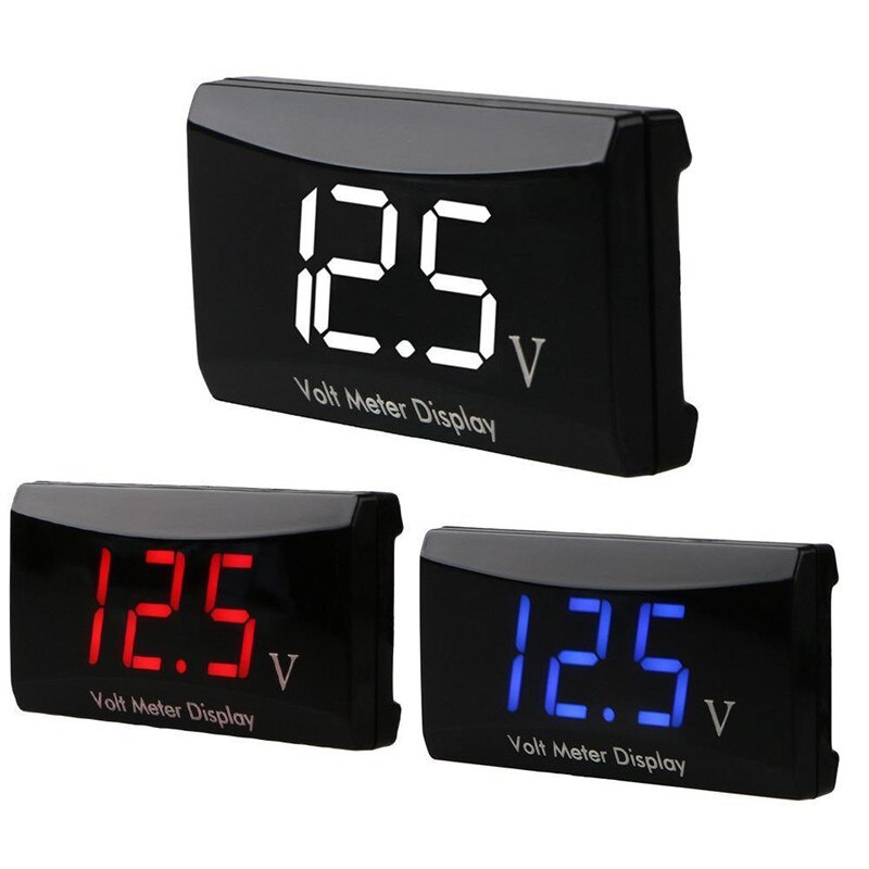 Vattentät digital voltmätare 12v bil båt motorcykel 0.56 tum led display volt spänningsmätare mini tester panel amperemeter voltmeter