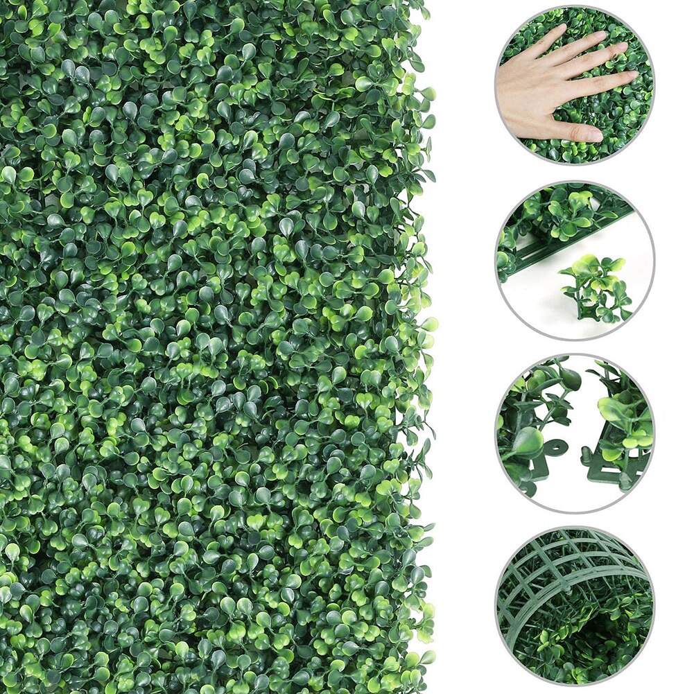 Artificial Leaf Screening Roll UV Fade Protected Privacy Hedging Wall Landscaping Garden Fence Balcony Screen Home Decor Panel: E