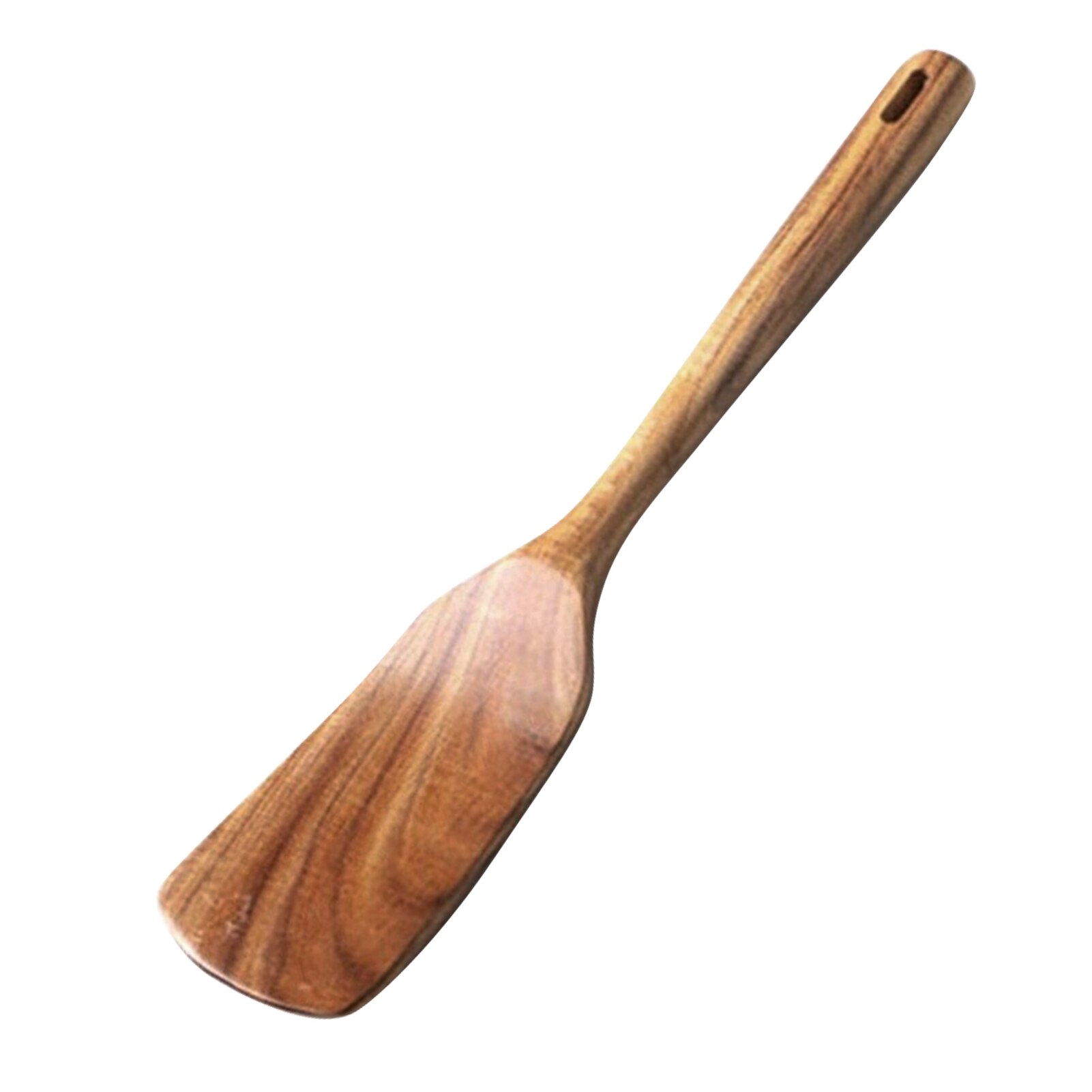 Long Handle Non Stick Pan Cooking Utensil Heat Resistant Hanging Shovel Wooden Spatula Restaurant Kitchen Natural Teak Pasta: A