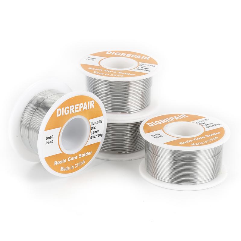 150g/roll Tin lead Rosin Core Solder Wire 0.6mm 0.8mm 1.0mm 1.2mm 2% Flux Reel Welding line Rosin Core Solder for soldering