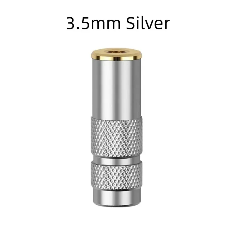 Prise casque Jack femelle 2.5 3.5, 1/8 pouces, 4 pôles, connecteur Audio électronique grand public pour souder, câble d'écouteurs en alliage d'aluminium: WHITE / Bundle 3