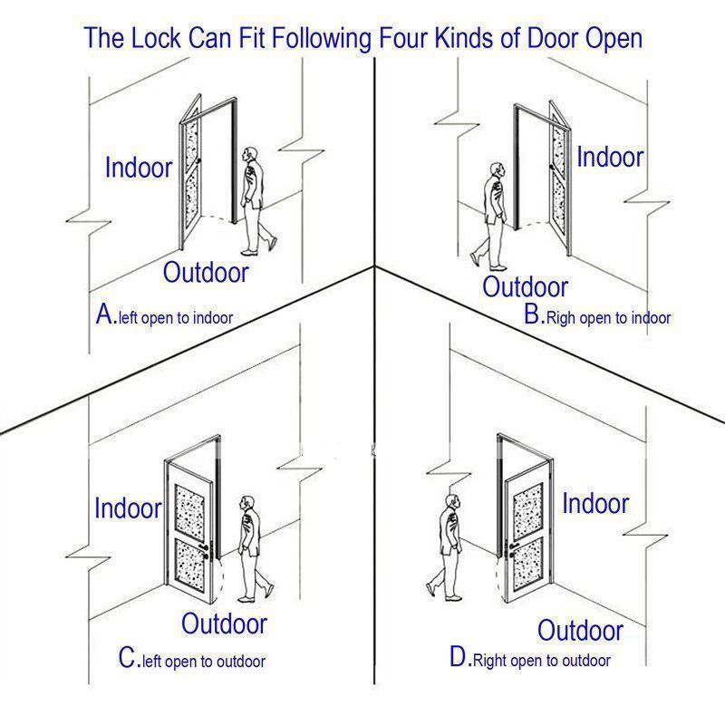 Zinc Alloy Keyless Door Lock Mechanical Combination Lock Waterproof Safety Door Lock Code Lock For Home Handle Door Hardware