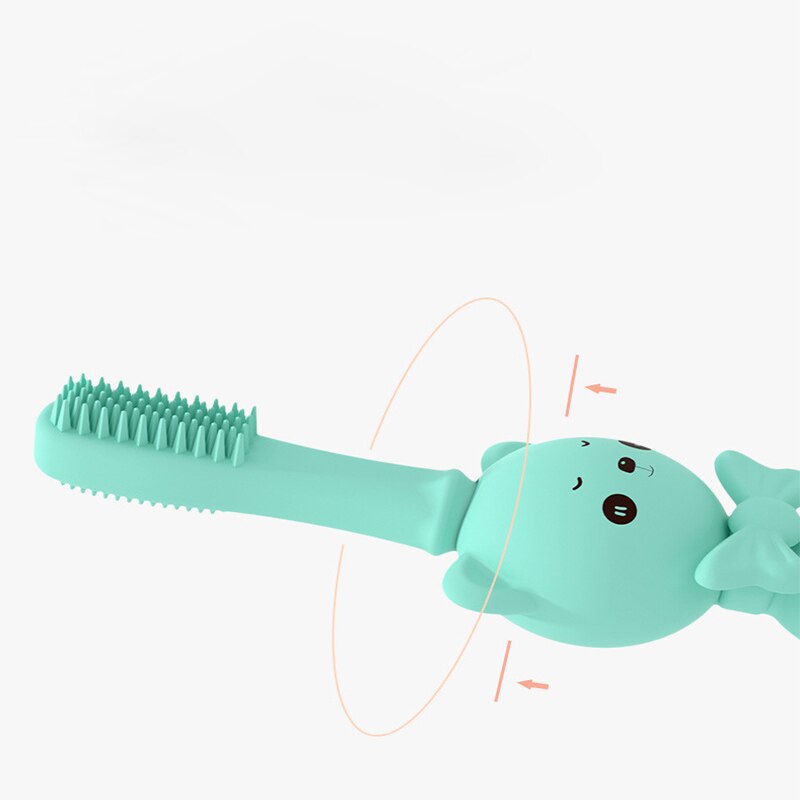 Bear – brosse à dents en Silicone pour bébés de 0 à 3 ans, dessin animé, enfants, formation, -né, lait, fournitures