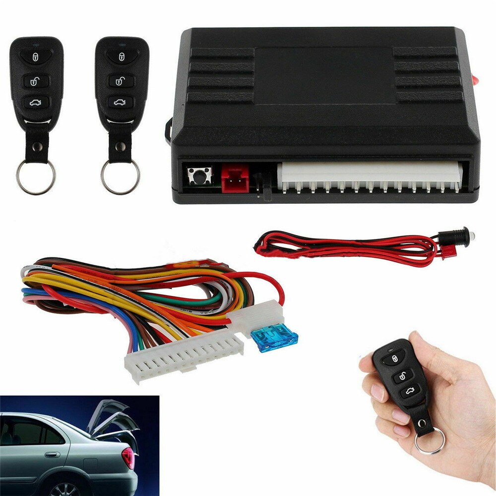 Keyless Vergrendeling Universele Auto Deurslot Keyless Auto 2 Deur Kit Centrale Voertuig Entry Systeem Auto Batterij Terminals