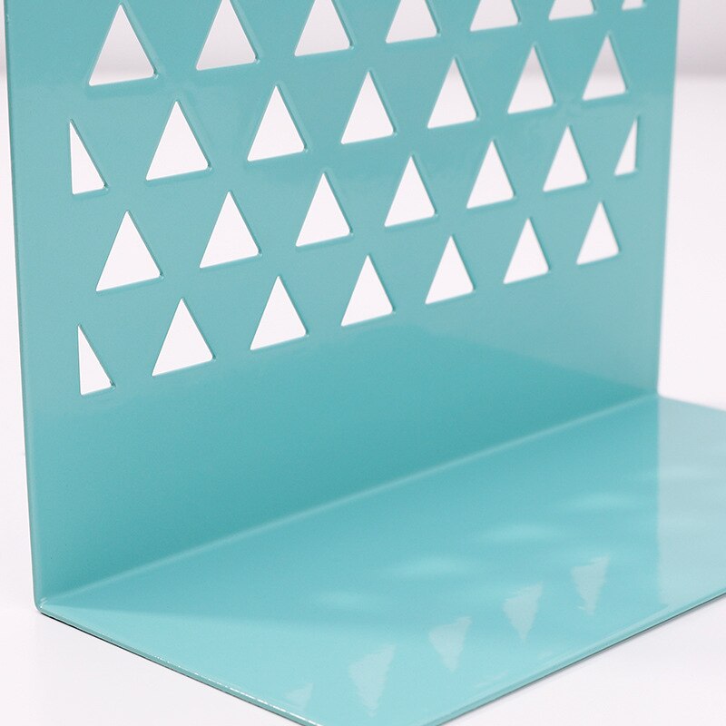 1pcs Metal Hollow Book Stand Library Bookends Supports Office School Supplies NC99