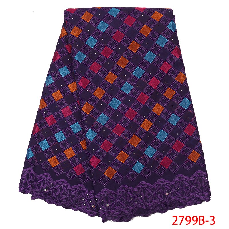 schweizer Schleier spitze schwarz Afrikanische spitze schweizer spitze baumwolle mit steinen kleider für frauen KS2799B-2