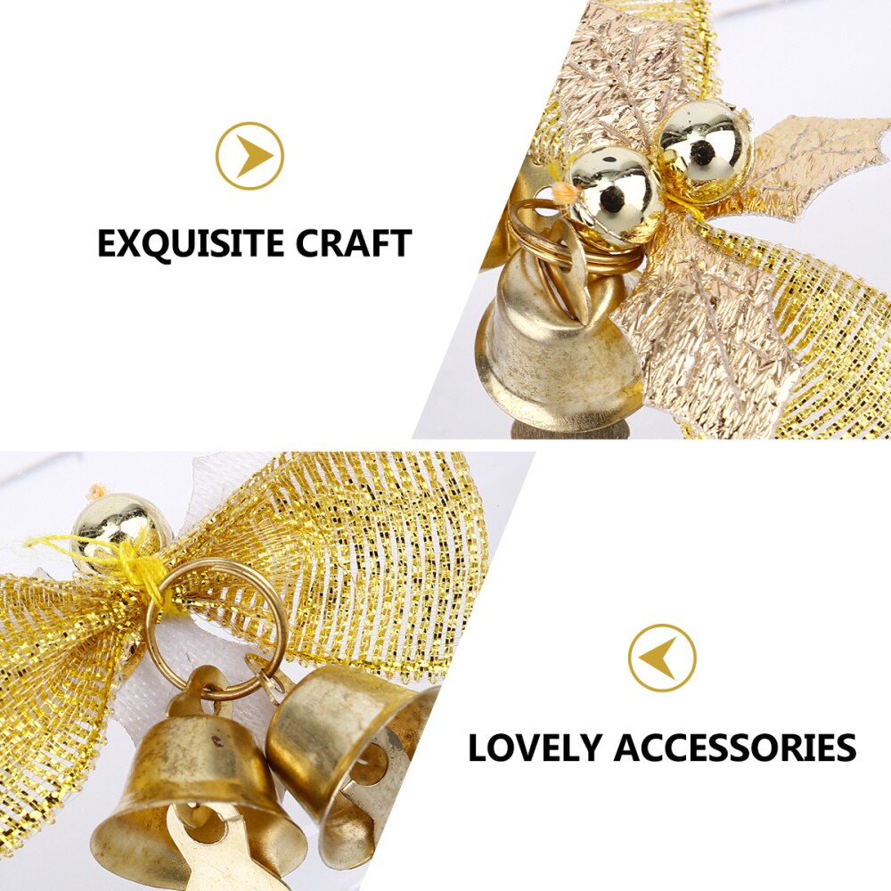 6 stuks kerststof strikken mini kerstboomstrikken kerststrikdecoratie