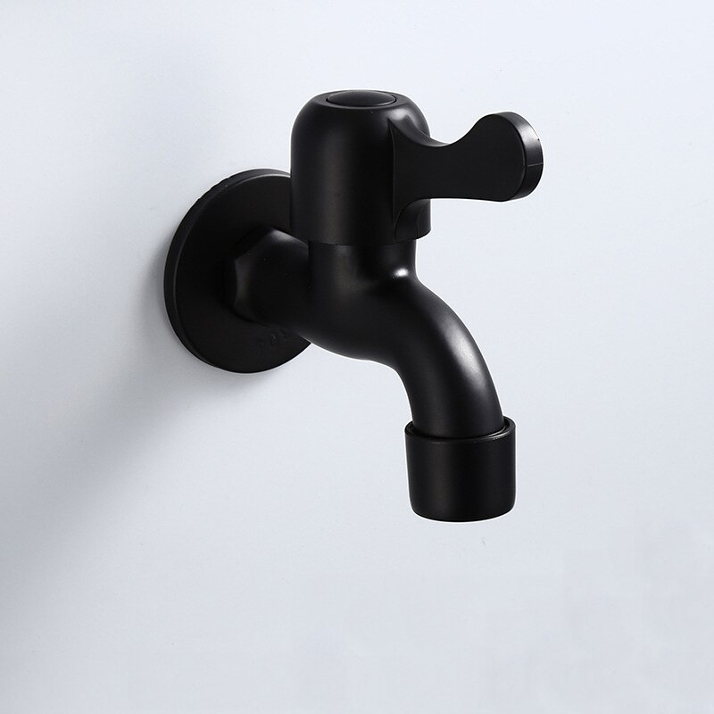 Wall Mount Bibcock Antique Black Brass Retro Small Tap Decorative Outdoor Garden Faucet Stainless Steel Washing Machine Mop Taps: 01