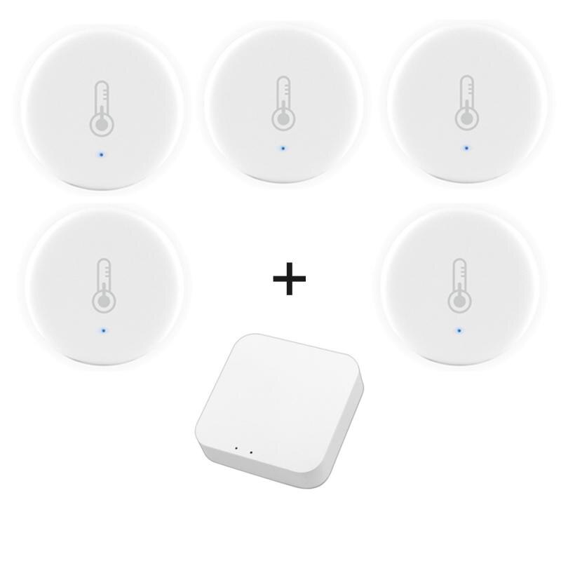 Tuya APP-Sensor inteligente de temperatura, humedad y presión del aire, conexión con batería Zigbee