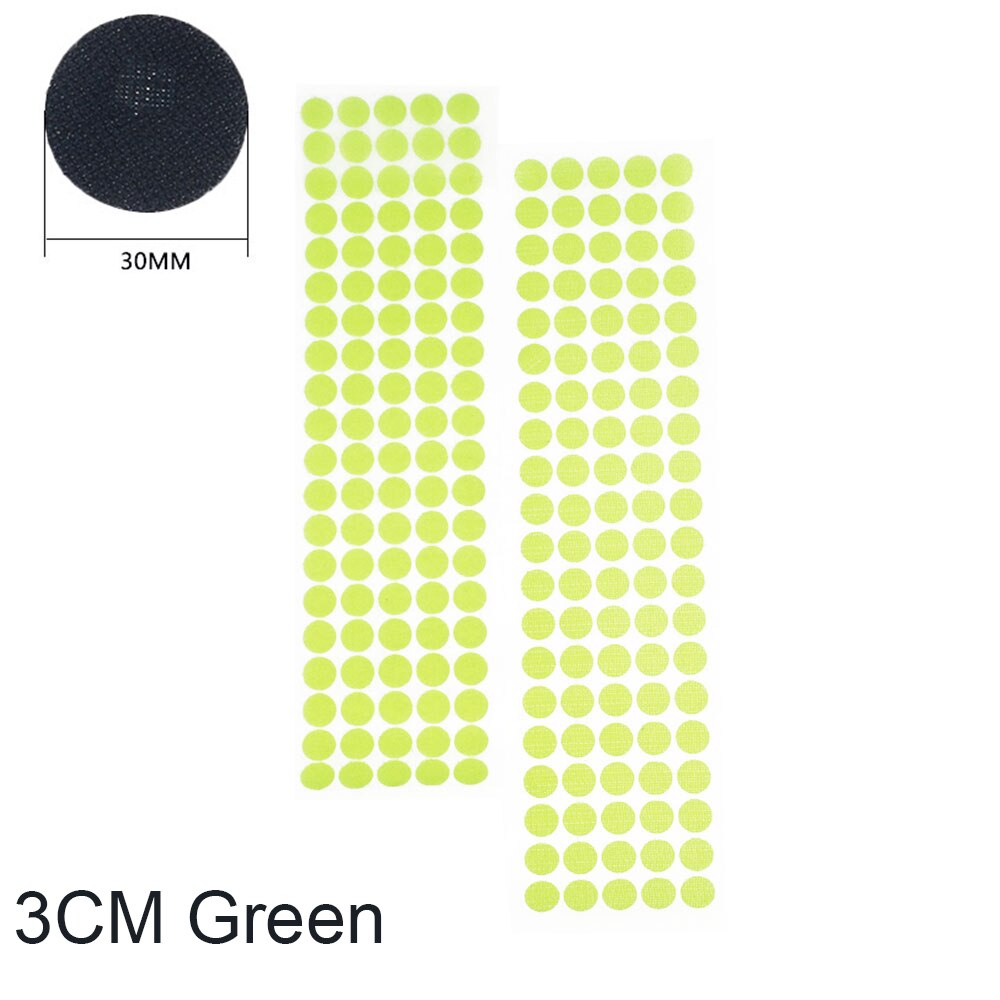 100Pair 20-30MM Velcros Adhesive Self Adhesive Fastener Tape Hooks and Loops Magic Tape Dots Sticker Nylon Home Klitterband Glue: 3CM Green