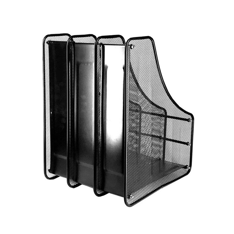 Magazine File Paper Letter Holder Desk Book Organizer Document Rack Brochure Filling Storage Office Stationery Bookends Metal
