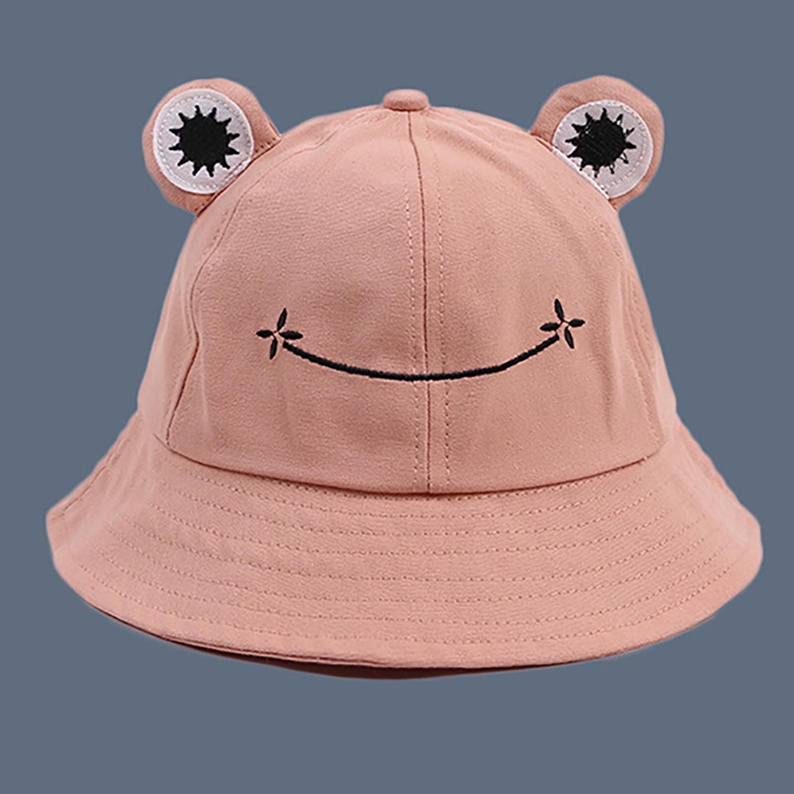 Girls Cute Frogs Hats Winter Cute Animal Hiking Beach Fishing Cap Hats Photography Bucket Hat Comfortable Photography Headdress