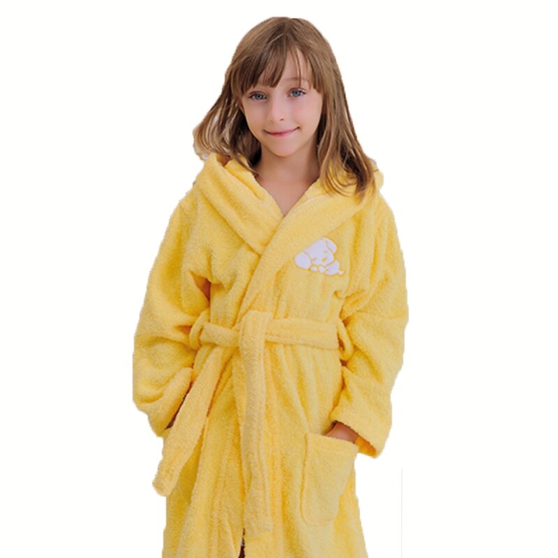 baby badekåpe låve badekåper til takrenne jenter pyjamas håndkle fleece hette bebe Strand nattøy låve klær vinter sommer: Gul / S
