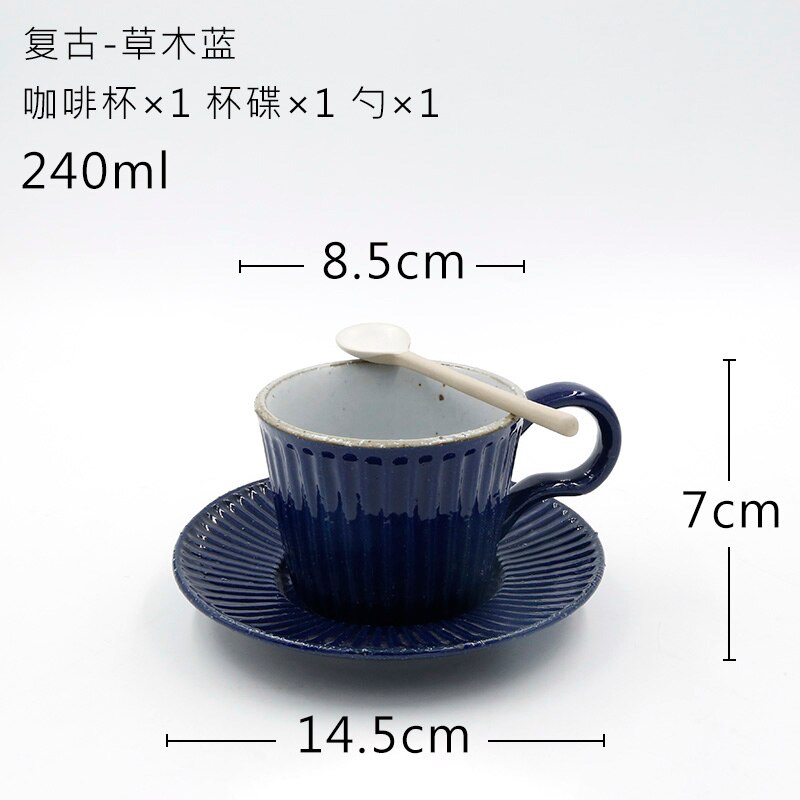 Tasse à café en céramique japonaise, faite à la main, rétro européen, verte, blanche, littéraire, Simple, de , ensemble de tasses Vintage en poterie: Coffee cup sauce 3