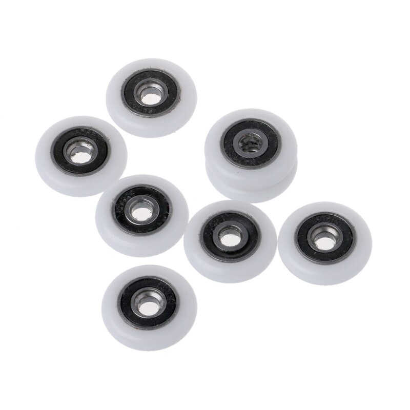8 stk dusjdørsløperruller hjul trinser reservedeler 23mm diameter  y98e