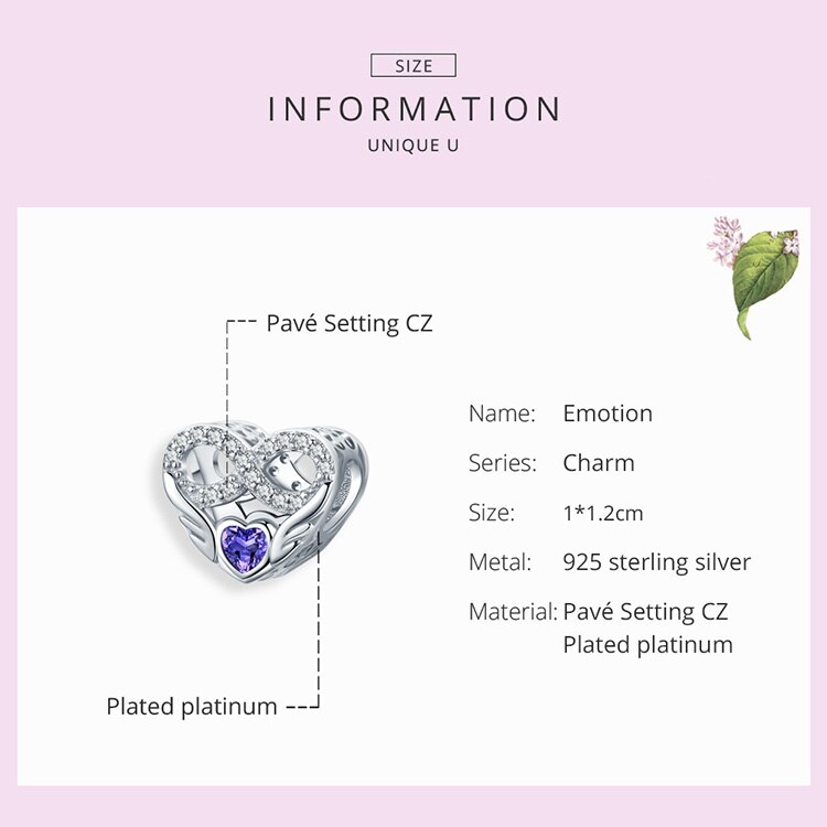 Bamoer prata 925 a céu aberto coração-forma charme para mulheres originais pulseira & pulseira amante presentes moda jóias acessórios bsc161