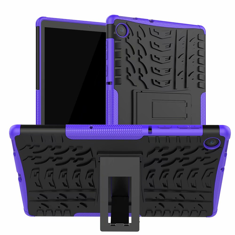 Jalustakotelo lenovo tab  m10 fhd plus tb -x606f tb -x606x 10.3 tuuman raskaaseen käyttöön 3 in 1 tpu+pc -tabletin suojakotelo funda+kynä: Violetti