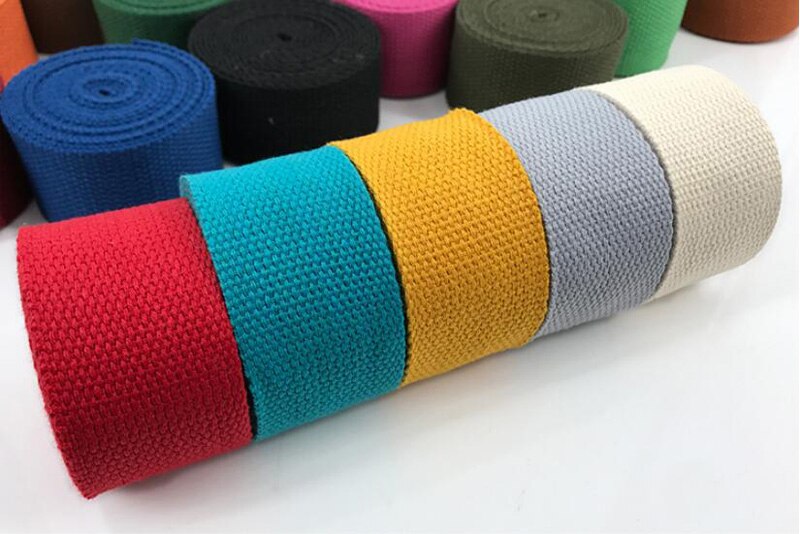 50mm( 2") Canvas Webbing 5meters Length Heavy Canvas Webbing Strap Belting Bag Strap Tape For DIY Bag Luggage Colorful
