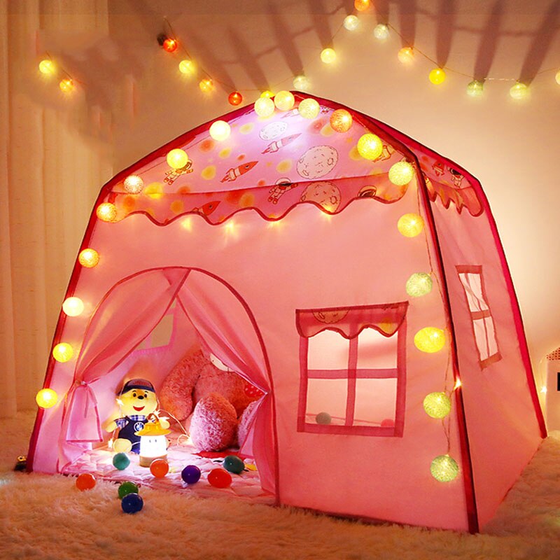 Dickere freundlicher Zelt Tipi für freundlicher Tragbare Mädchen Prinzessin Schloss Große Art drinnen Spielhaus Klapp Wigwam Tipi