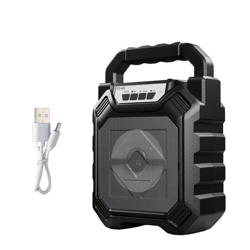 Bluetooth Speaker Waterdicht Voor Pc Computer Speakers Subwoofer Met Microfoon Grote Boom Box Volume Speaker Music Center Radio: black