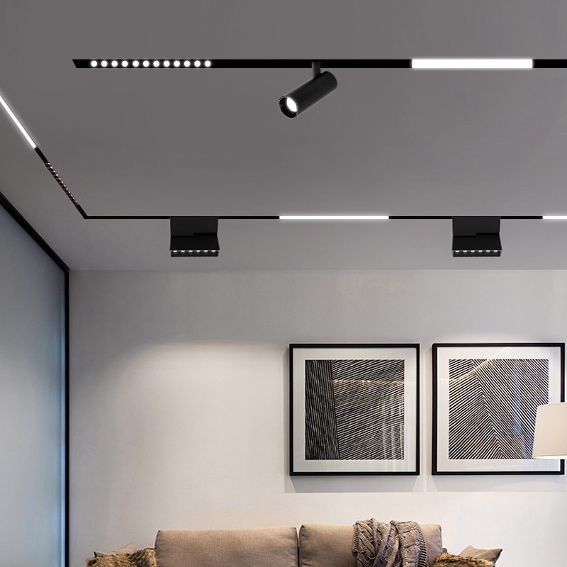 Zigbee Tuya sprytny Dimmable magnetyczny tor światła Zigbee2mqtt 48V Alexa asystent głos zdalny kontrola linia lampa miejsce doprowadziło szyna