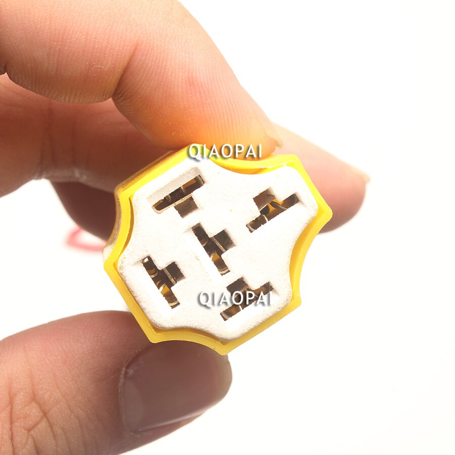 10pc Universal Ceramics 12V Relay Socket 5P Moto Automotive Relay Socket Copper 5 Wire Bulb Socket for 24V 48V Connector Relay
