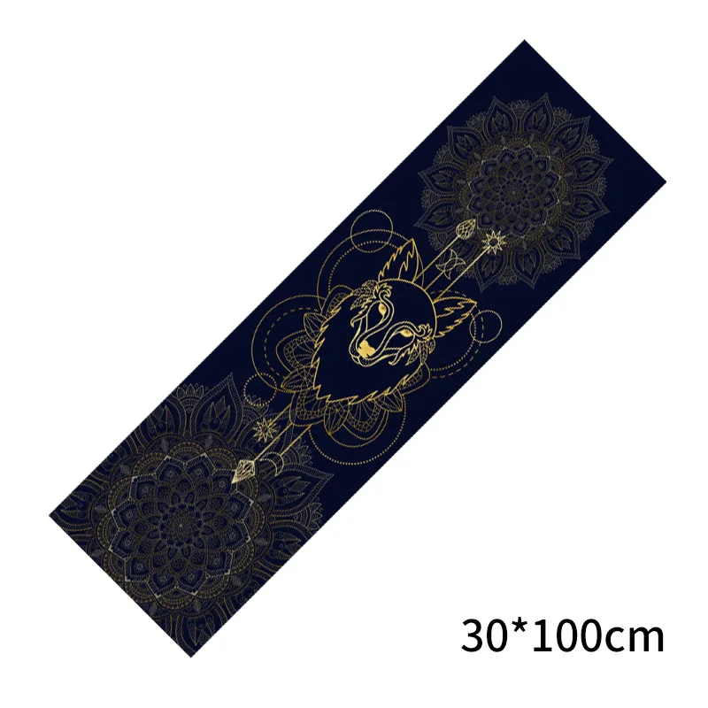 30*100 cm Gedruckt Yoga Handtuch Tragbare Doppel Schicht Nicht-Slip Matte Schutz Yoga Übung Pad Schnell Trocknend pilates Handtuch Decke: YELLOW
