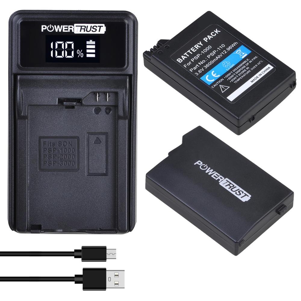 Powertrust 3.6V 3600 Mah PSP-1000 PSP1000 Oplaadbare Batterij Voor Sony 98523, PSP-1001, PSP-110