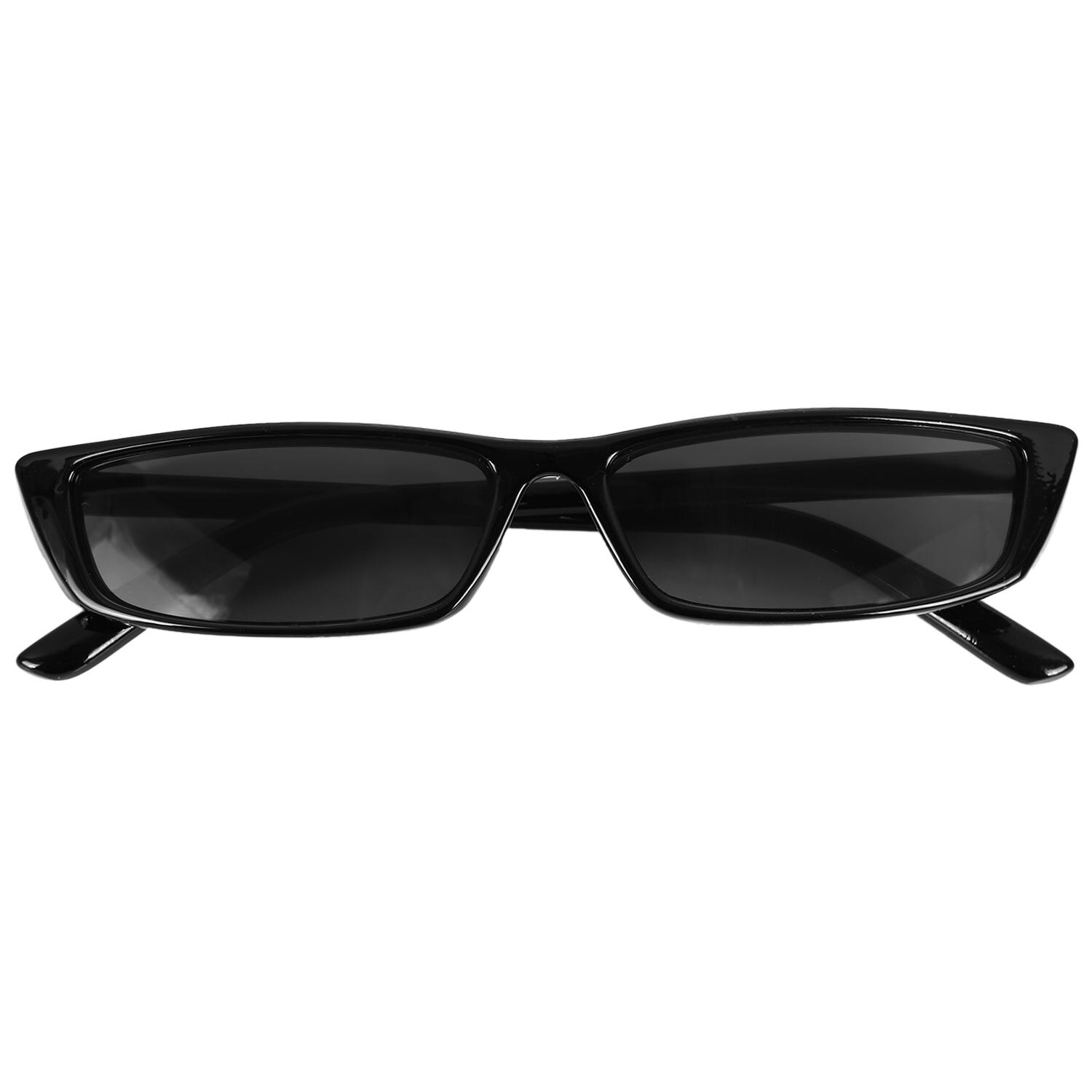 Vintage Rectangle Sunglasses Women Small Frame SunGlasses Retro Eyewear S17072 black frame black