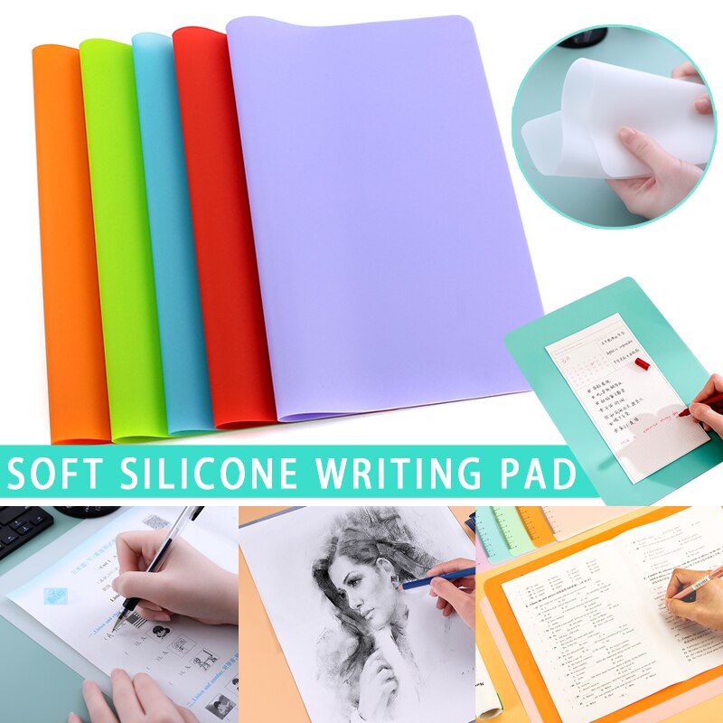 Write Pads Soft silicone Writing Pad Non-Slip Solid Color Writing Mat School Supplies Mat DJA88