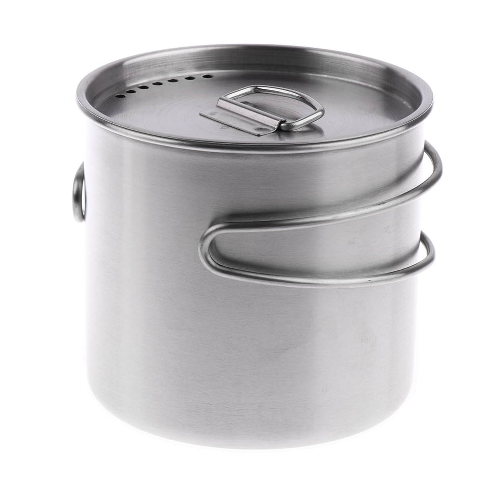 Lixada Pot en titane pour camping 750 ml avec presse